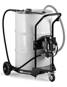PAQUETE MÓVIL DE BOMBA ELÉCTRICA SERIE FLOWSTAR 230 V AC PARA ACEITE CON PISTOLA CONTADORA, BIDÓN 205 L, 10 L/MIN