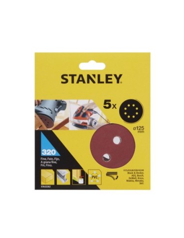 5 Discos ø 125 mm. Para lijadora rotorbital. Grano 320