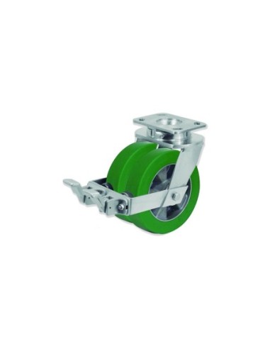 QD - Rotantes Modelo Q con Rueda Doble D Sujeción por Pletina P | 36-944/4-FS QDPG6 160 AEB5-FS