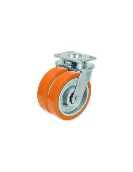 QD - Rotantes Modelo Q con Rueda Doble D Sujeción por Pletina P | 36-956 QDPG6 200 HPB6