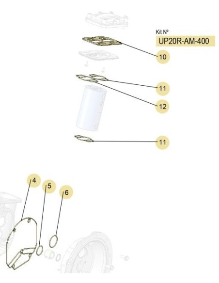 KIT JUNTAS MOTOR DE AIRE UP20
