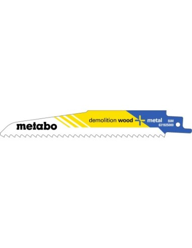 5 hojas para sierras de sable demolition wood + metal 150 x 1,6 mm (631925000)