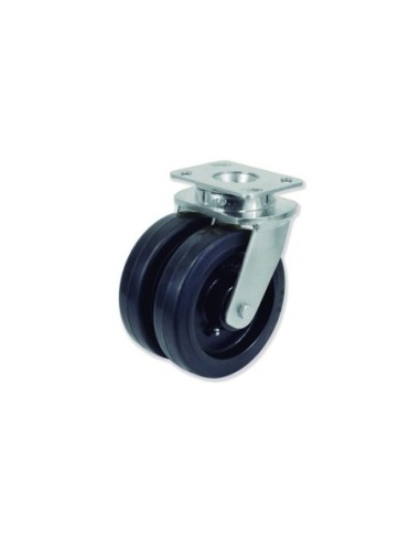 QD - Rotantes Modelo Q con Rueda Doble D Sujeción por Pletina P | 36-912/04 QDPG6 150 HGB5