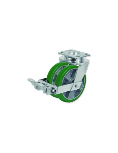 QD - Rotantes Modelo Q con Rueda Doble D Sujeción por Pletina P | 36-940-FS QDPG6 125 AEBB5-FS