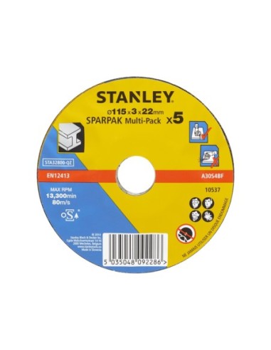 5 discos de corte para metal 115x22