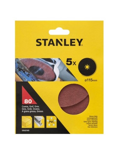 5 Discos de lija base fibra ø 115x22 mm
