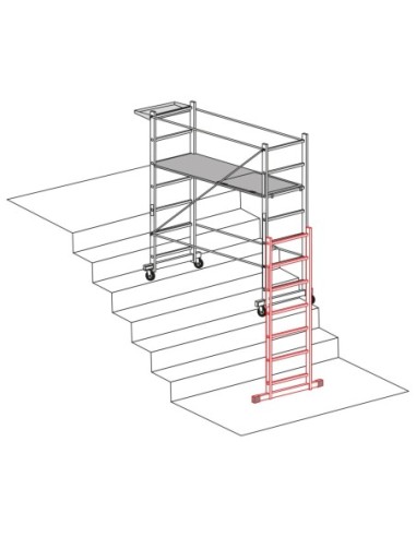 R140-S | Kit de aluminio para escalinatas en andamio RAPIDO 140