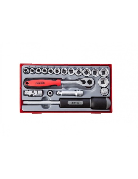 TT3819 19PC 3/8DR.MM SKT SET TC-TRAY TT3819 19PC 38DRMM SKT SET TC
