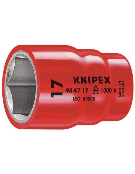 Vaso hexagonal para tornillos de cabeza hexagonal con cuadradillo 1/2 54 mm KNIPEX 98 47 10
