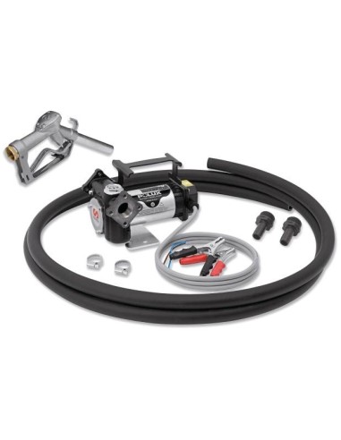 PAQUETE PORTÁTIL DE BOMBA ELÉCTRICA SERIE POLUX 24 V DC PARA DIÉSEL CON BOQUEREL Y KIT DE SUCCIÓN, 43 L/MIN