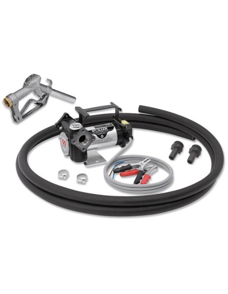PAQUETE PORTÁTIL DE BOMBA ELÉCTRICA SERIE POLUX 24 V DC PARA DIÉSEL CON BOQUEREL Y KIT DE SUCCIÓN, 43 L/MIN