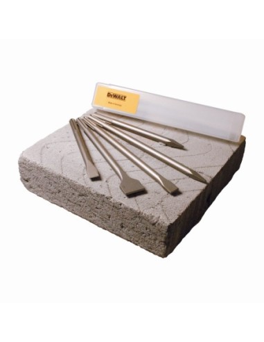 SDSMAXSET2-QZ - Conjunto de punteros y cinceles SDS-Max (DT6820+DT6821+DT6822+DT6823+DT6824)