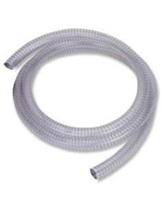 MANGUERA TRANSPARENTE REFORZADA DE SUCCIÓN, 2 M, Ø 25 MM, 1 BSP (M)