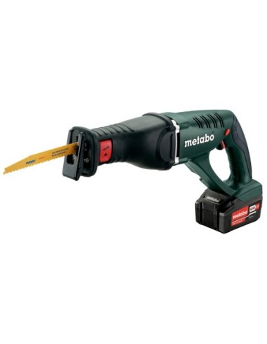 SIERRA SABLE + 2 BATERIAS 18V + CARGADOR + MALETIN METABO 602269650 ASE 18 LTX