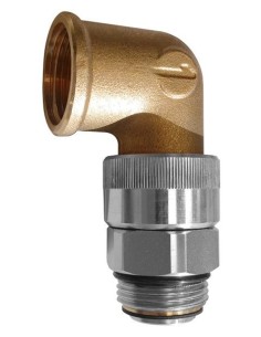 CODO ORIENTABLE PARA SALIDA DE CONTADOR DE FLUIDO, 1 BSP (MH)