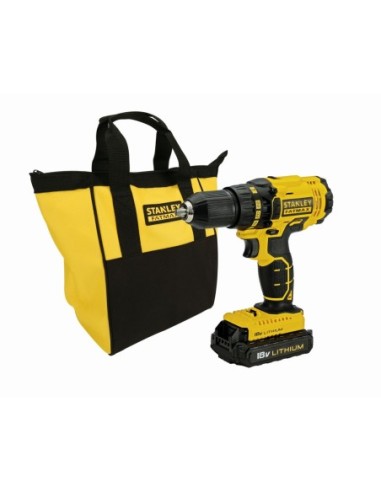 Taladro Atornillador 18V, portabrocas 13mm con 22 + 1 posiciones, 2 velocidades 0 - 350/1.500 rpm, par máximo 47Nm