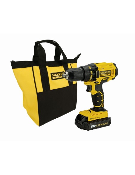 Taladro Atornillador 18V, portabrocas 13mm con 22 + 1 posiciones, 2 velocidades 0 - 350/1.500 rpm, par máximo 47Nm