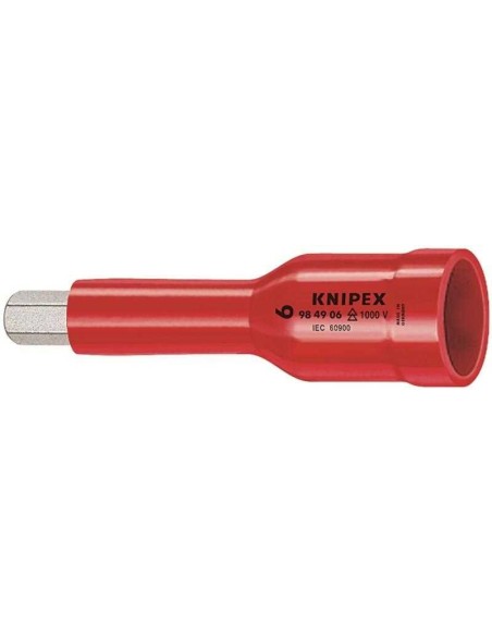 Vasos hexagonales, para tornillos con hexágono interior con cuadradillo 1/2 75 mm KNIPEX 98 49 06