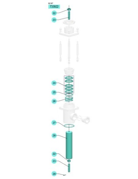 KIT EMPAQ. INFERIOR PM2-1,1 INOX