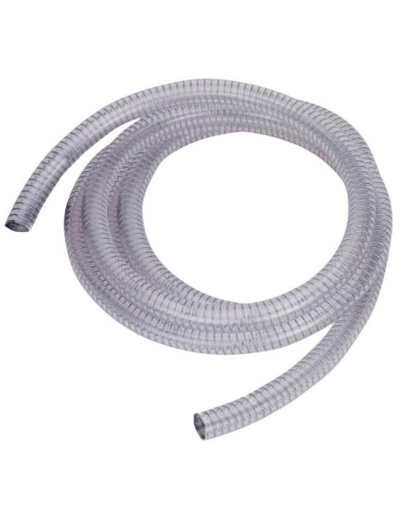 MANGUERA TRANSPARENTE REFORZADA DE SUCCIÓN, 4 M, Ø 25 MM, 1 BSP (M)