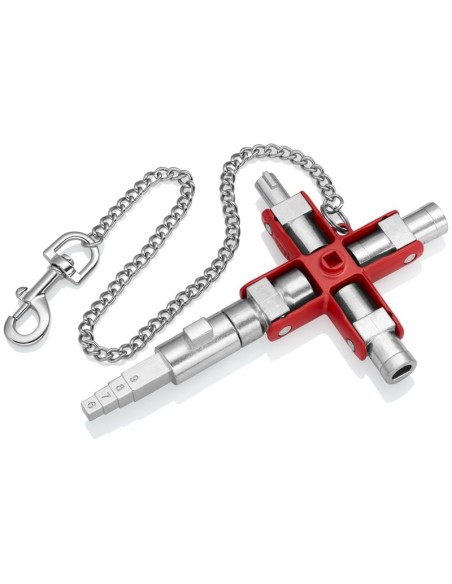 Llave universal Construcción para armarios y sistemas de paso estándar 90 mm (cartulina autoservicio/blíster) KNIPEX 00 11
