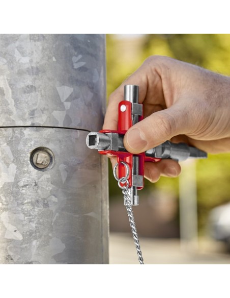 Llave universal Construcción para armarios y sistemas de paso estándar 90 mm (cartulina autoservicio/blíster) KNIPEX 00 11