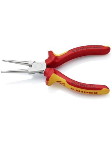 Alicate de boca larga aislados con fundas multicomponentes, según norma VDE cromado 160 mm KNIPEX 30 36 160