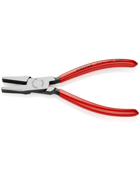 Alicate de boca plana para vidrio recubiertos de plástico negro atramentado 160 mm KNIPEX 91 61 160