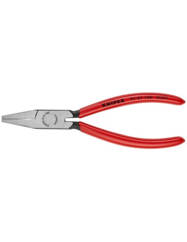 Alicate de boca plana para vidrio recubiertos de plástico negro atramentado 160 mm KNIPEX 91 61 160