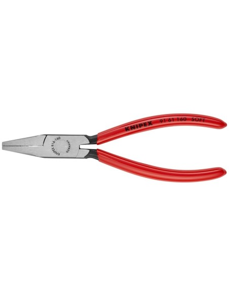 Alicate de boca plana para vidrio recubiertos de plástico negro atramentado 160 mm KNIPEX 91 61 160