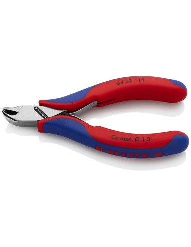 Alicate de corte frontal para electrónica con fundas multicomponentes 115 mm KNIPEX 64 52 115