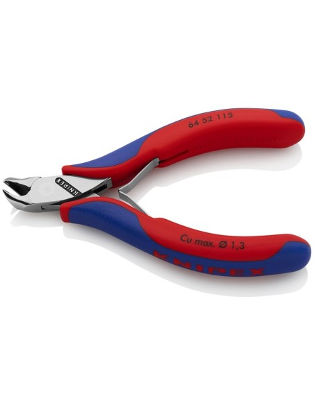 Alicate de corte frontal para electrónica con fundas multicomponentes 115 mm KNIPEX 64 52 115