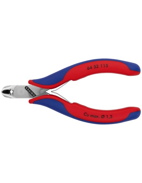 Alicate de corte frontal para electrónica con fundas multicomponentes 115 mm KNIPEX 64 52 115