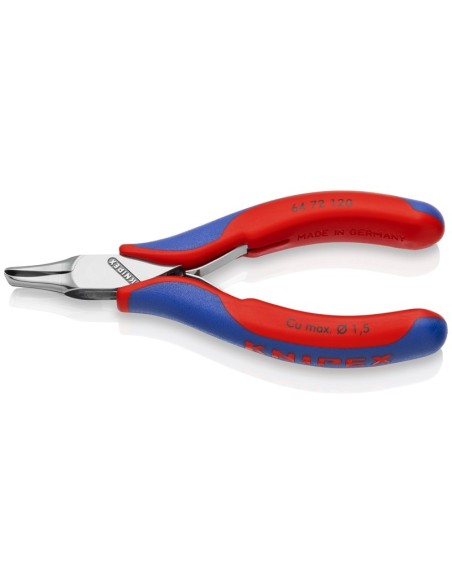 Alicate de corte frontal para electrónica con fundas multicomponentes 120 mm KNIPEX 64 72 120