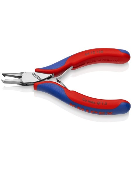 Alicate de corte frontal para electrónica con fundas multicomponentes 120 mm KNIPEX 64 72 120