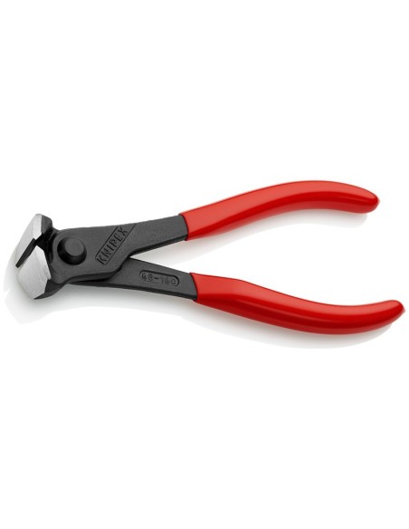 Alicate de corte frontal recubiertos de plástico negro atramentado 160 mm (cartulina autoservicio/blíster) KNIPEX 68 01 160 SB