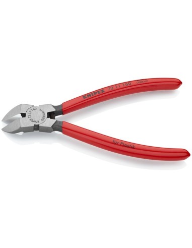Alicate de corte diagonal para plásticos recubiertos de plástico 160 mm (cartulina autoservicio/blíster) KNIPEX 72 11 160 SB