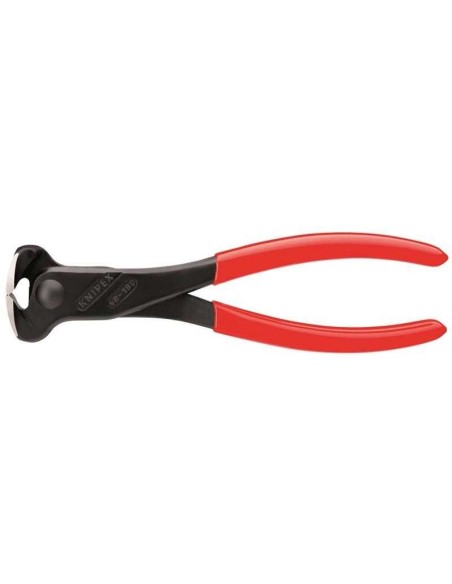 Alicate de corte frontal recubiertos de plástico negro atramentado 180 mm KNIPEX 68 01 180 EAN