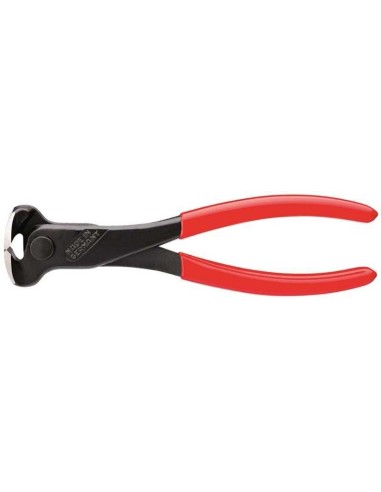 Alicate de corte frontal recubiertos de plástico negro atramentado 180 mm KNIPEX 68 01 180 EAN