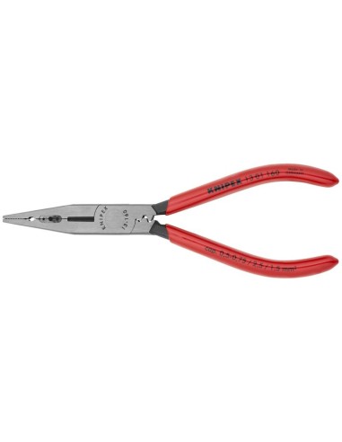 Alicate de electricista recubiertos de plástico negro atramentado 160 mm (cartulina autoservicio/blíster) KNIPEX 13 01 160 SB