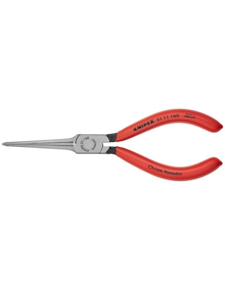 Alicate de presión (Alicate acabado en punta) recubiertos de plástico negro atramentado 160 mm KNIPEX 31 11 160