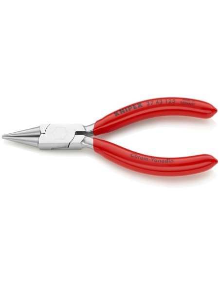 Alicate de presión para mecánica de precisión recubiertos de plástico cromado 125 mm KNIPEX 37 43 125