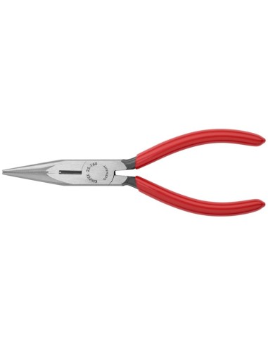 Alicate de montaje (alicate de radio) recubiertos de plástico negro atramentado 160 mm (cartulina autoservicio/blíster) KNIPEX