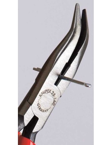 Alicate de montaje (alicate de radio) recubiertos de plástico negro atramentado 160 mm (cartulina autoservicio/blíster) KNIPEX