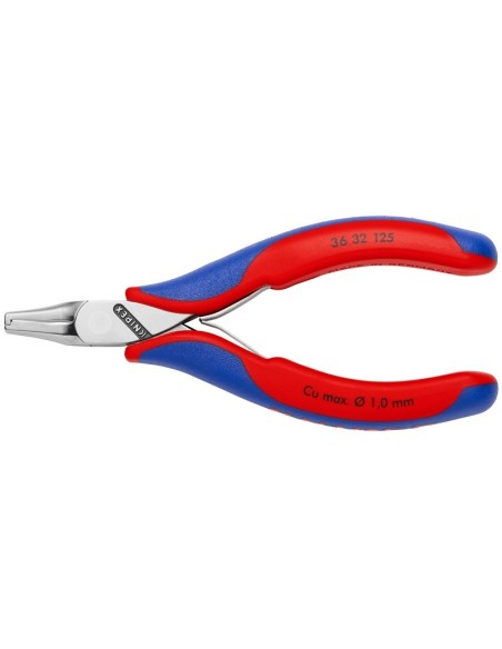 Alicate de montaje para electrónica con fundas multicomponentes 125 mm KNIPEX 36 32 125