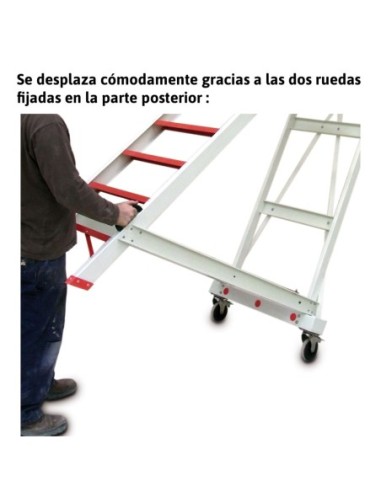 ALFI | Escalera con plataforma y barandilla de seguridad de fibra de vidrio