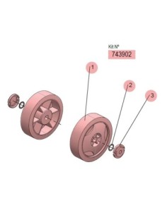 KIT RUEDAS Ø150MM CB50