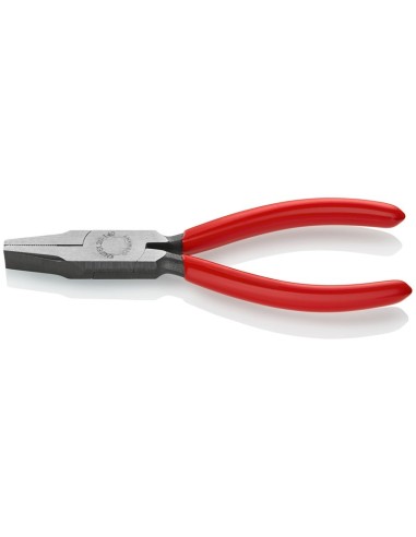 Alicate de boca plana recubiertos de plástico negro atramentado 140 mm KNIPEX 20 01 140