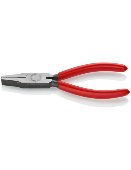 Alicate de boca plana recubiertos de plástico negro atramentado 140 mm KNIPEX 20 01 140