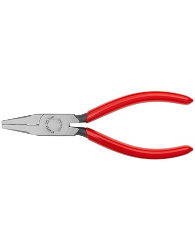 Alicate de boca plana recubiertos de plástico negro atramentado 140 mm KNIPEX 20 01 140